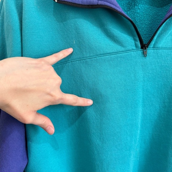 VTG Victoria Canada Womens Quarter Zip Pullover Sweater Ski Resort Gorpcore 90s - Picture 11 of 11